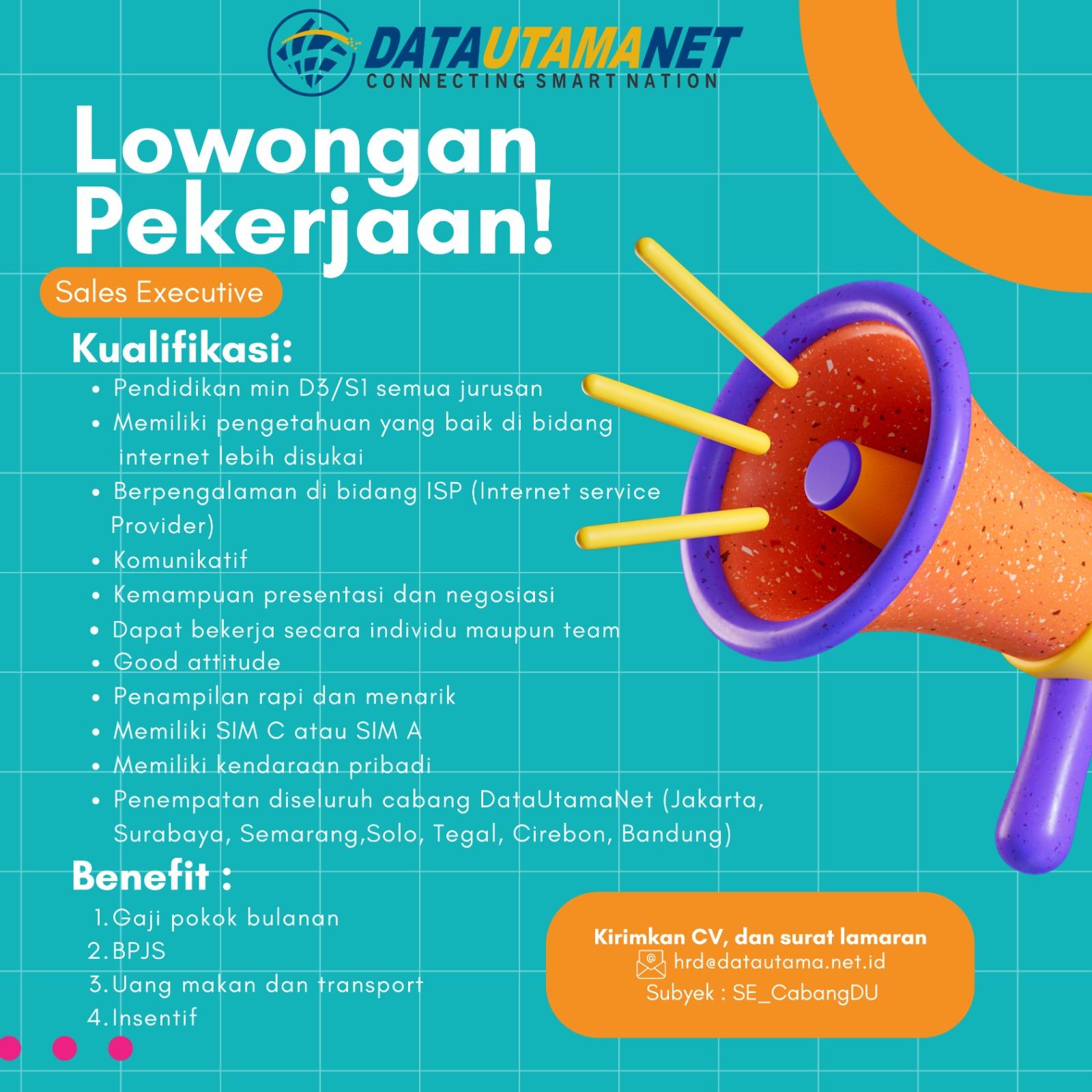 Info Lowongan Sales Executive Datautama 2024